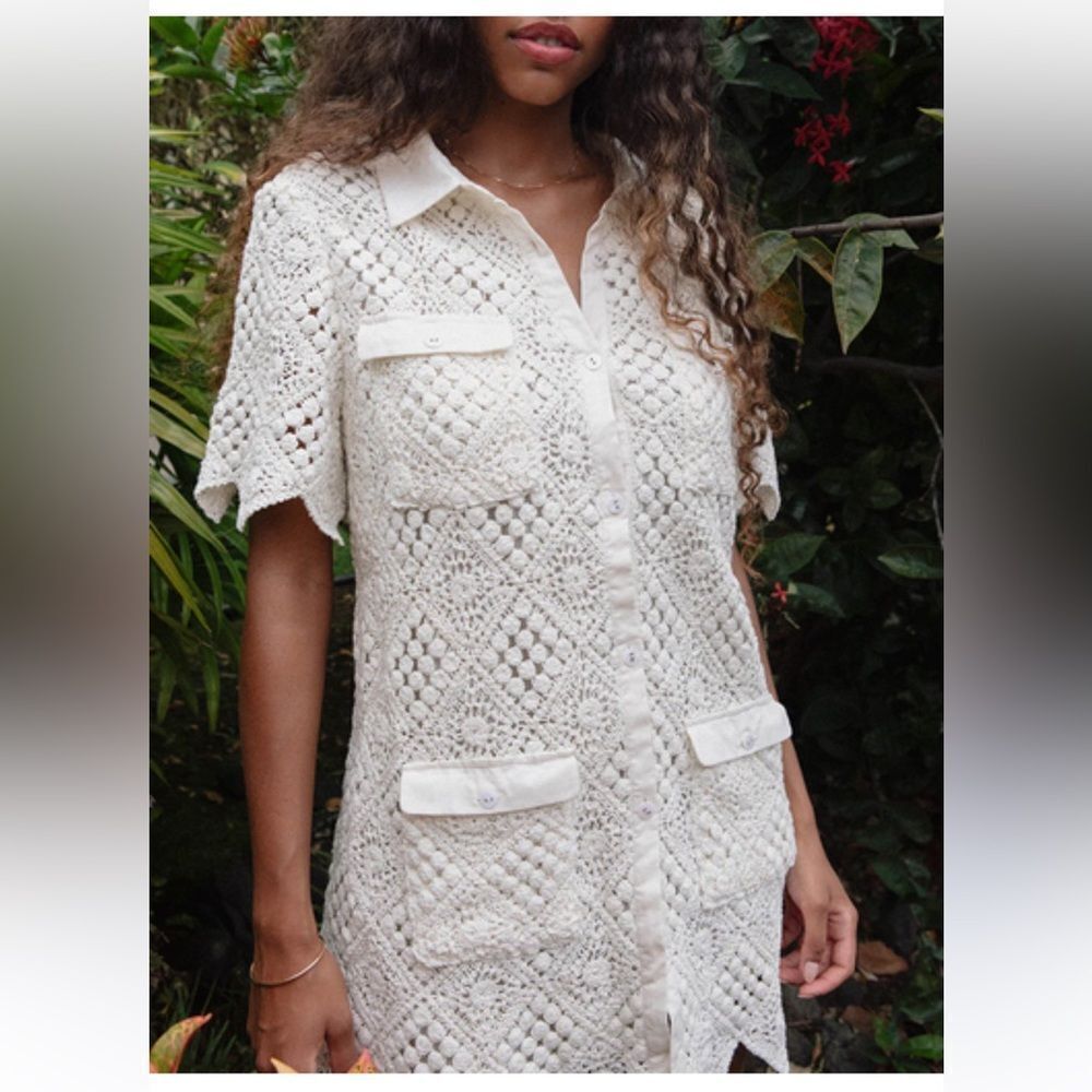 Saylor Aries Crochet Cotton Mini Dress